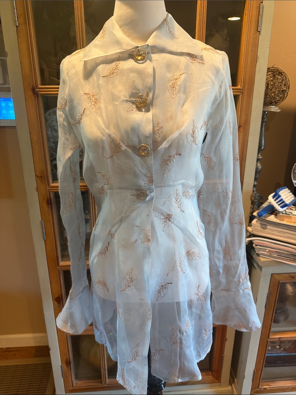 French silk dress and jacket Made in France Vintage - Picture 2 of 16